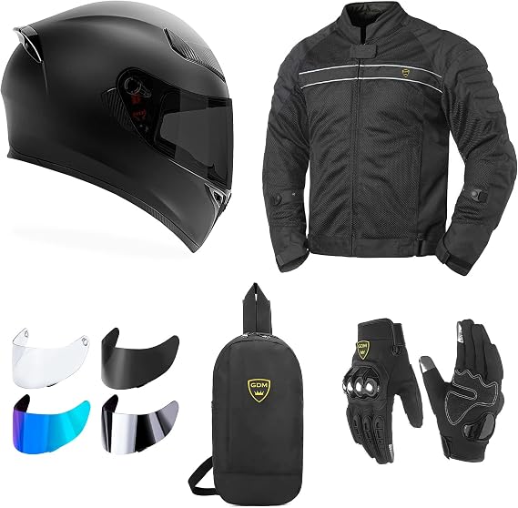 GDM Motorcycle Protective Gear Package Sling Bundle (Medium)