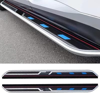 Running Boards for Chevy Captiva 2018-2026, 2PCs Aluminum Fixed Side Steps | No Drill Bolt-On Kit | DIY Project SUV Rail Board Accessories Silvery 1 Set XL
