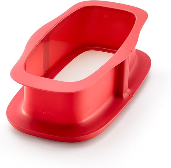 Lekue Baking Loaf Spring Form Pan, 9.5", Red