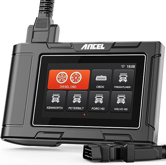 ANCEL HD3100 Plus Heavy Duty Truck Scanner Fit for International, Kenworth, Ford Trucks,All System Diesel Scan Tool with Pin Detect,One-Click Activation&Feedback&WiFi Update Semi Truck Tools
