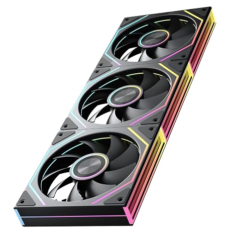 Prism4RS Ultra 120mm ARGB PC Case Fans(Black Forward_3 Pack)