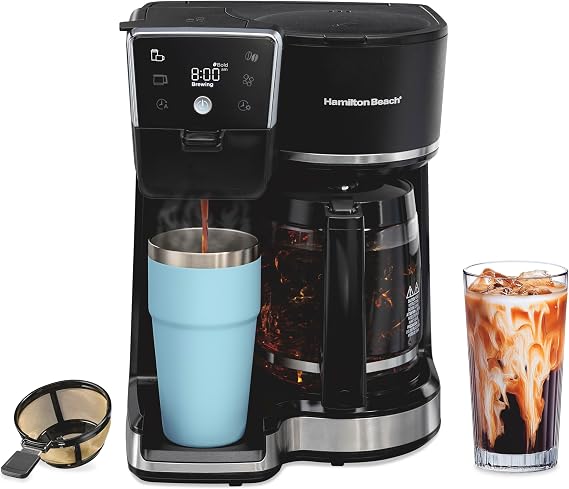 Hamilton Beach 2-Way Drip Coffee Maker & Single Serve Coffee Machine