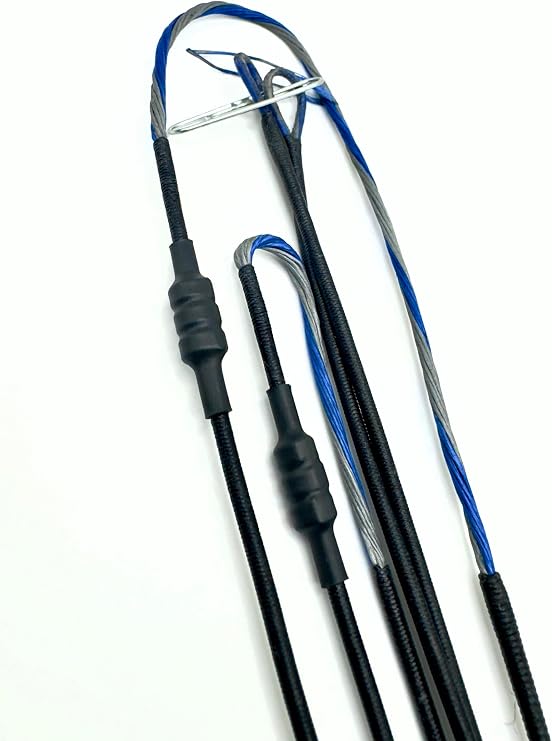 Infinite Edge Pro Bowstring Set - OEM Replacement String & Cables Set - Speed Noks Installed (Blue & Silver)