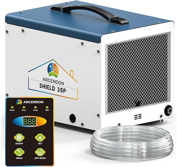 ARGENDON Crawl Space Dehumidifier with Pump and Drain Hose for Commercial
