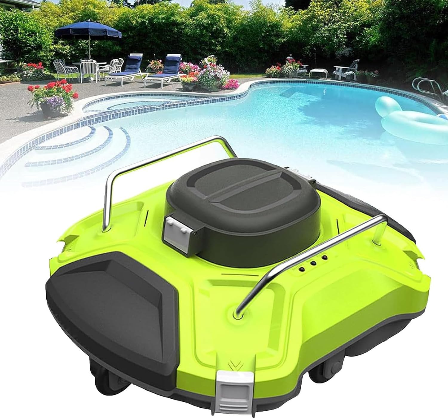 Robotic Pool Vacuum Cleaner, Automatic Pool Vacuum Cleaner, Wall-Climbing Underwater Cleaner, for All Pools Smart Obstacle Avoidance.