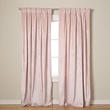Exclusive Home Curtains, Velvet PP Pinch Pleated Curtain Panel, 27x96, Red