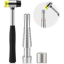 HappyAlley Ring Stretcher Tool Kit with Double Sided Rubber Mallet, Professional Ring Expander and Resizing Tool for Gold, Silver & Soft Metals, Essential for Jewelry at Home or Pro Use for Rings 6-10