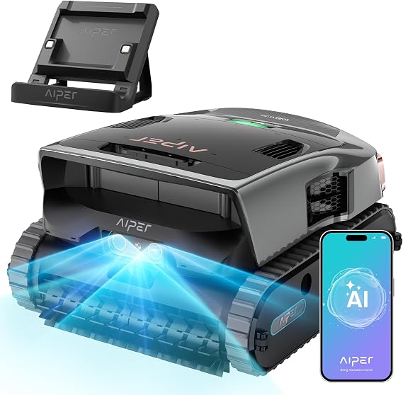 Aiper Scuba V3 Ultra Dual AI Vision Robotic Pool Cleaner & Skimmer Robot | Cognitive AI Navium Mode, All-in-One Coverage, 8,500 GPH Suction, JellyFloat Lift, Auto Surface Retrieval, Wireless Charging