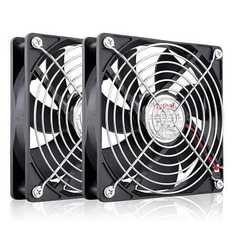 Wathai 120mm x 25mm 12V Computer Case Cooling Fan 12 Volt 2Pin DC Fan 2Pack