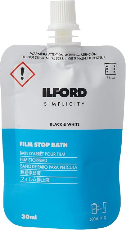Ilford Simplicity Stop Bath, 30mL Sachet, 12-Pack