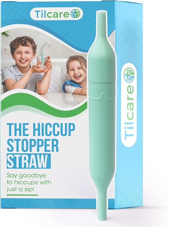 Hiccup Straw by Tilcare - Natural Remedy for Hiccups in Children and Adults - Food-Grade Anti-Hiccup Device for at Home and Travel
