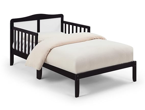 Olive & Opie Birdie Toddler Bed in Espresso and White
