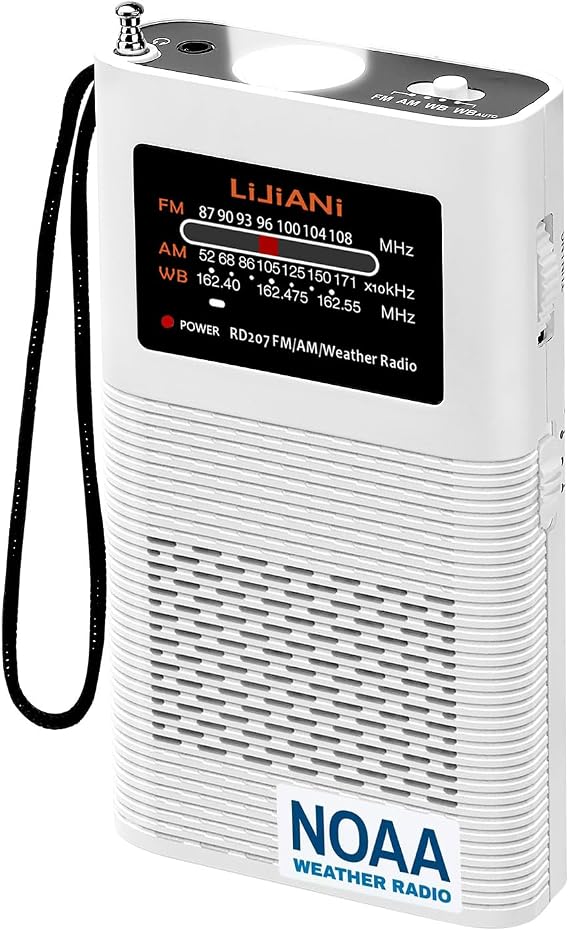 NOAA Weather Radio Portable AM FM Transistor Battery Operated