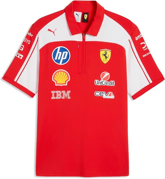 PUMA Scuderia Ferrari F1 2026 Men's Polo Team – Authentic with Gift Box – Red