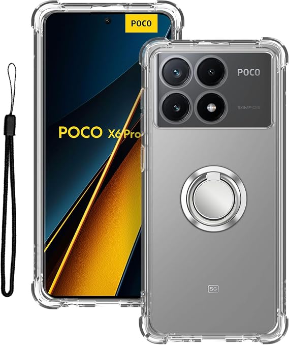 Case Protective Cover for Xiaomi POCO X6 Pro/Redmi K70E 5G HUKWIMO Made of TPU Soft with Soft Touch Screen & Camera Protection Shock Resistant Thin Lightweight Anti-Fingerprint Easy Installation
