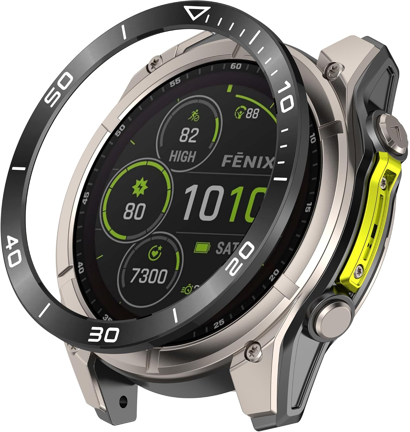 Compatible with Garmin Tactix 8 51mm Solar Bezel Protector, Anti-Scratch Ring Protective Case Cover for Garmin Tactix8 51mm Solar Accessories not for 47mm BlackWhite