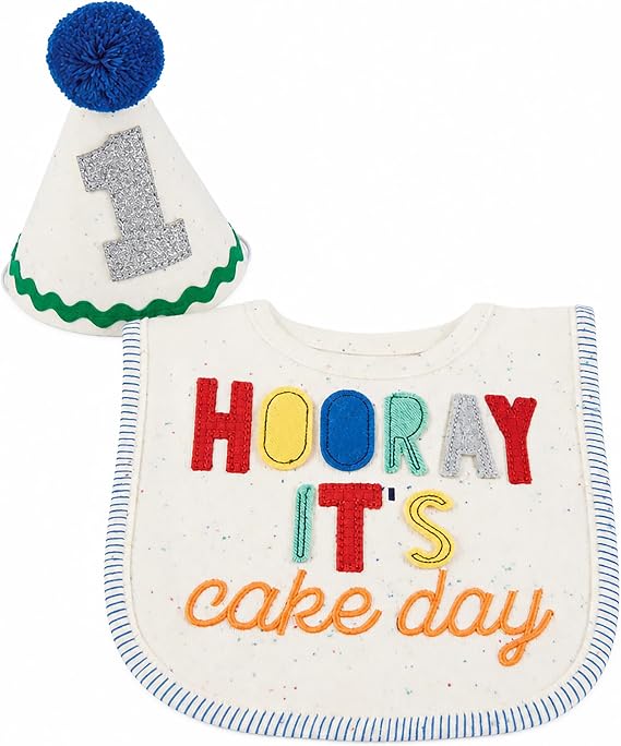 Mud Pie Baby Boys First Birthday Cake Smashing Set, Multi, One Size
