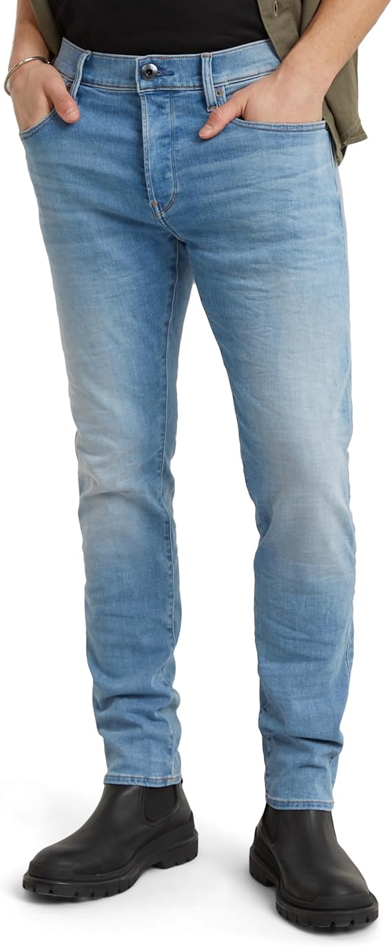 G-Star Men's 3301 Slim Jeans, Blue, 34W x 30L