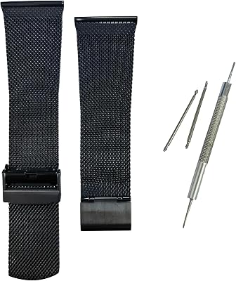 NZZXTO Milan mesh strap Replacement for Diesel watch strap with stainless steel slim fit bracelet 28mm