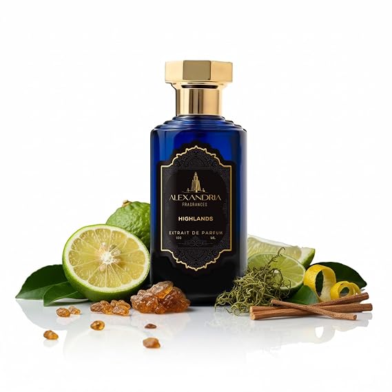 Alexandria Fragrances Highlands Perfume for Men - Long Lasting Alcohol Denat, Parfum, Aqua Fragrances - Elegant Highlands Men Cologne for Daily Use Day & Night - Perfect for Any Event - 100ml