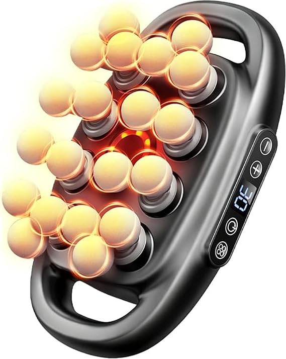 Massage Gun Deep Tissue - 2026 Upgrade 20-Drive Back Muscle Massager with 3 Modes & 30 Intensities, Portable Quiet Percussion Massager for Legs, Waist, Back, Neck, Buttocks (20- Head)