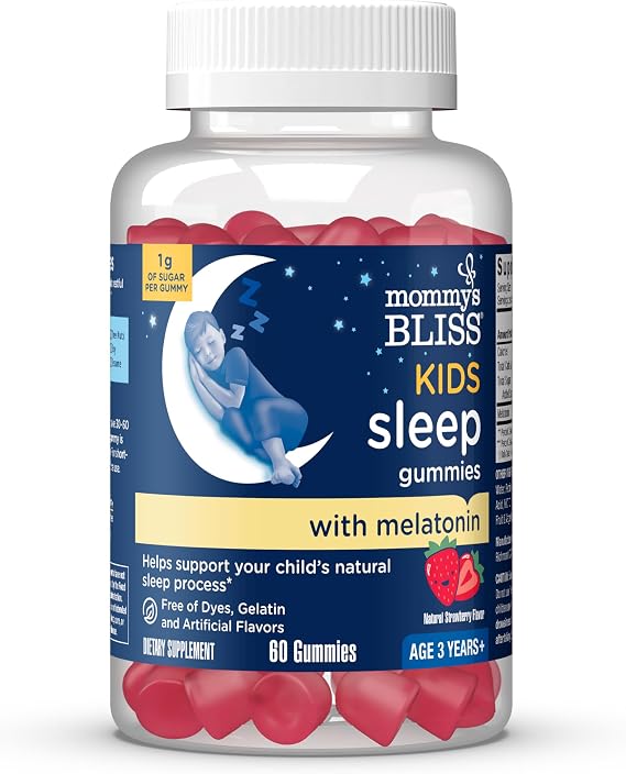 Mommy's Bliss Kids Sleep Support Melatonin Gummies, Strawberry Flavor 60ct
