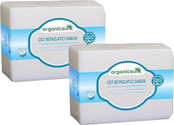 Natural Skin Whitening Soap 140 Gr x 2 Pieces with Vitamins B and E for All Skin Types