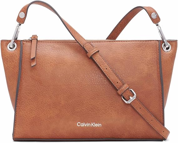 Calvin Klein Women's Reyna Crossbody Handbag, Caramel, OS