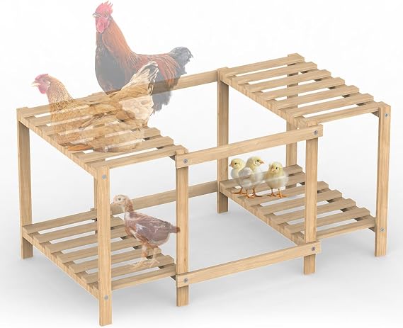 Chicken Perch, Unique Chick Jungle Gym, Strong Roosting Bar Chicken Ladder for Coop & Brooder, Large Chicken Supplies for Coop Accessories, Training Perch Toy for Chickens, Chick, Poultry