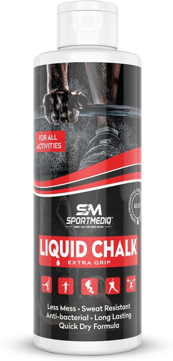 Professional Grade Liquid Chalk - Clean Professional Hand Grips for Gym, Weightlifting, Rock Climbing, Gymnastics, Rock Climbing - Dries in Seconds - 8.5 oz