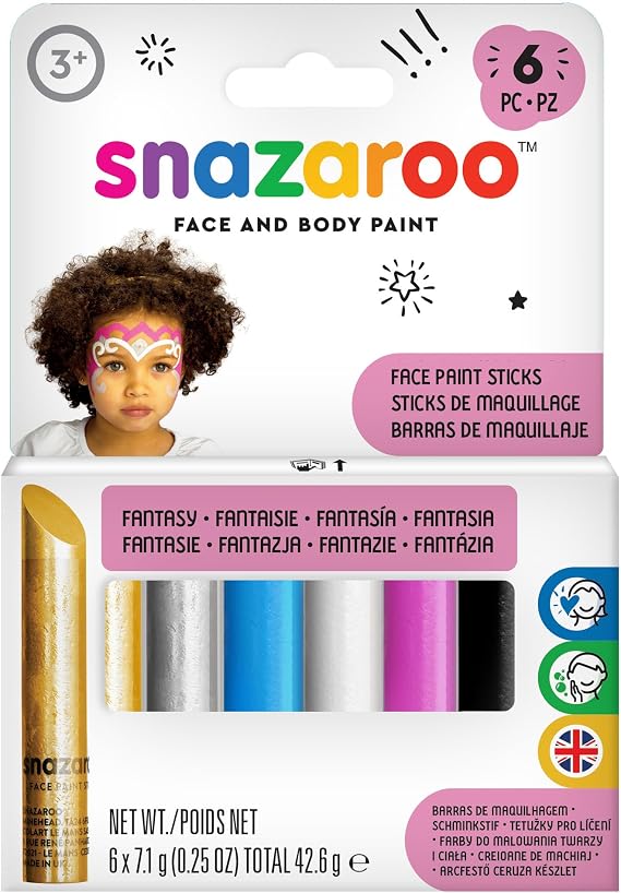 Snazaroo Fantasy Face Paint Sticks - Set of 6