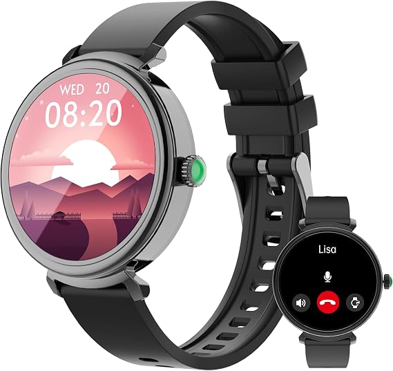 Smart Watch for Women with Answer/Make Call,1.27" HD Waterproof with DIY Faces,Fitness Tracker Smart Watch with Heart Rate,SpO2,Sleep Monitoring Compatible with iOS/Android