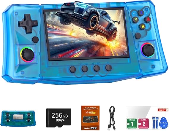 RegiisJoy R50 Ultra 50000 in 1 Handheld Game Console, 4.5 Inch IPS Screen Retro Gaming Consoles Main Emulators, Portable Mini Pocket Arcade Linux System