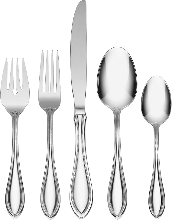 Oneida American Harmony 45-Piece 18/0 Stainless Steel Silverware Set for 8
