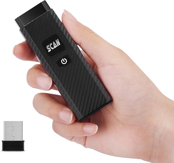 Barcode Scanner Bluetooth, ONEWSCAN Portable 1D 2D PDF417 Wireless Bar Code Scanners Support USB & Bluetooth & Wireless Connection Barcode Reader for Windows, Android, iOS, Tablets