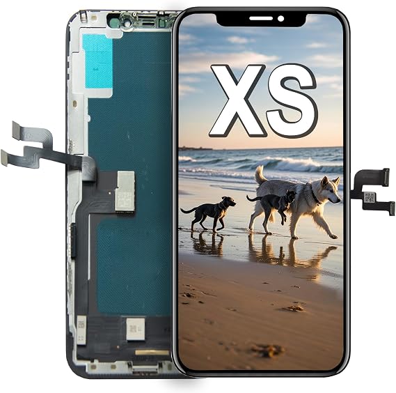 for iPhone Xs Screen Replacement 5.8 inch,LCD Display Touch Screen Digitizer Assembly with Waterproof Sticker,Compatible with Model A1920, A2097, A2098, A2099, A2100(No Tools)