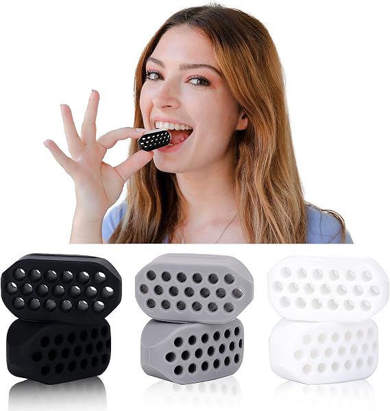Jaw Exerciser for Men and Women, 6PCS Silicone Jawline Exerciser Set, Jawline Exerciser, Jaw Exerciser, Chew Jaw Trainer, Jawline Trainer, Facial Exerciser for Beginner, Intermediate & Advanced Users