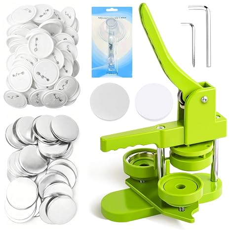 Button Maker Machine 58mm - (3rd Gen) Installation-Free 58mm (2.25in) DIY Pin Badge Button Maker Press Machine Badge Punch Press with Free 100pcs Pin Parts & Pictures & Circle Cutter