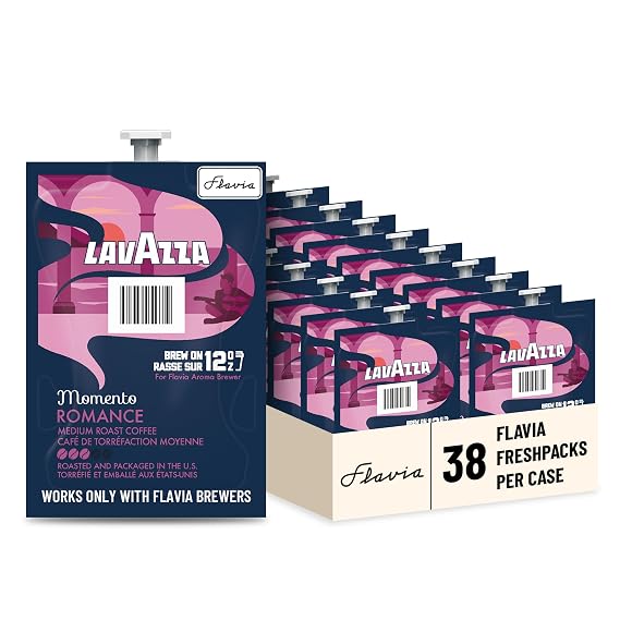 Flavia Lavazza Momento Romance 12 oz Coffee Freshpacks works only with Flavia Aroma Brewer, Medium Roast (Case of 38)