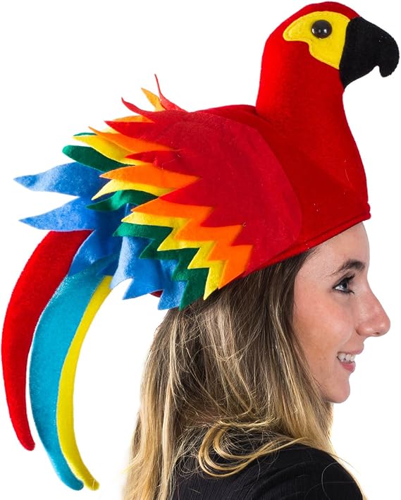 Tigerdoe Parrot Head Hat - Novelty Animal Bird Costume for Jimmy Buffet Fans