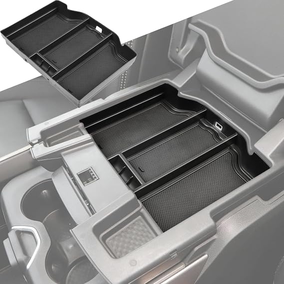 Center Console Organizer Compatible with 2019-2023 2024 2025 Dodge RAM 1500 2500 3500 Accessories Armrest Insert Tray Storage Box - Keep Your Vehicle Neat and Tidy, Black Trim | Dodge RAM 2500, Dodge RAM 3500, Black Trim, Armrest Insert Tray Storage Box - Keep Your Vehicle Neat and Tidy