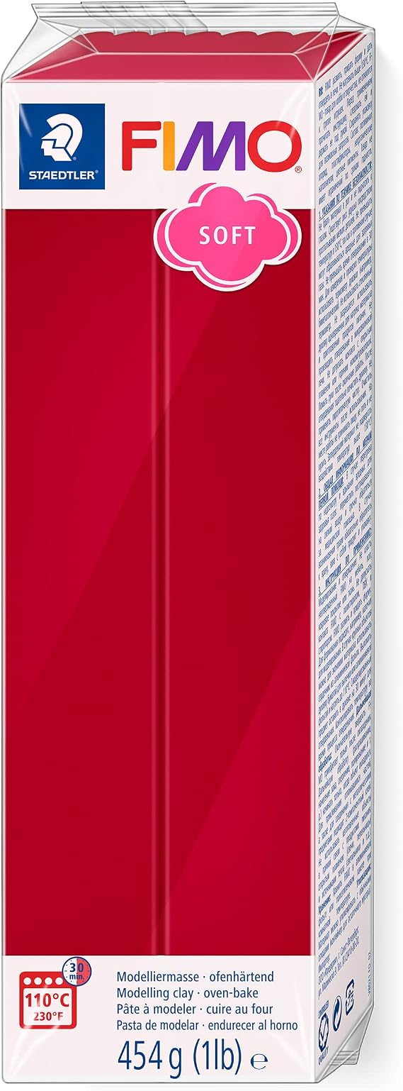 Staedtler 8021-26 ST Modelling Clay, Cherry Red,454g