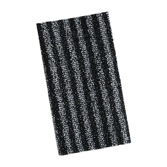 Ultra-Soft Body Scrub Towel for Shower and Bath, Extra Long Size, Black Strips
