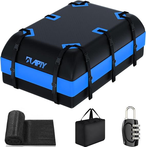21 Cu Ft Car Rooftop Cargo Bag, Waterproof Soft Roof Top Luggage Carrier