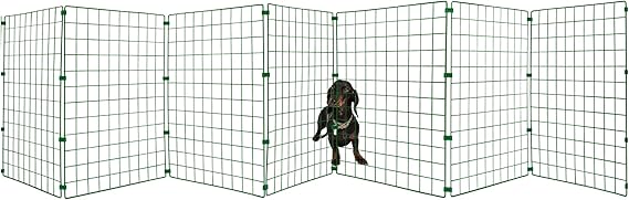 Freestanding Indoor Dog Barrier/Fence - Room/Hallway Divider, Folding Puppy Gate, Folding Portable Fence for Indoors, Puppy Gate, Adjustable Secure Fence (2 Panels, 60cm High)