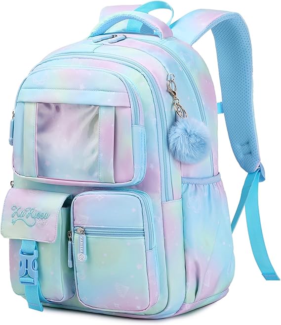 PIG PIG GIRL Kids Backpack for Girls School Bags for Middle School Students Book Bag for Elementary Primary School