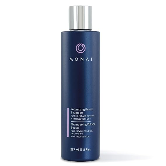 MONAT Volumizing Revive Shampoo Infused w/Rejuveniqe Weightless Shampoo for Fine, Flat Hair Amplifies Volume, Adds Softness, Shine Cleanses and Protects with UV Defense Net Wt 237ml (8 fl oz)