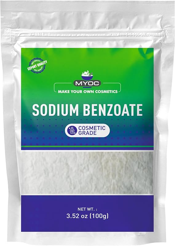 Sodium Benzoate Cosmetic Grade (100 gm), for Skin Care, Hair Care Products, Fragrance Ingredient - Bulk Preservative, Paraben Free Preservative