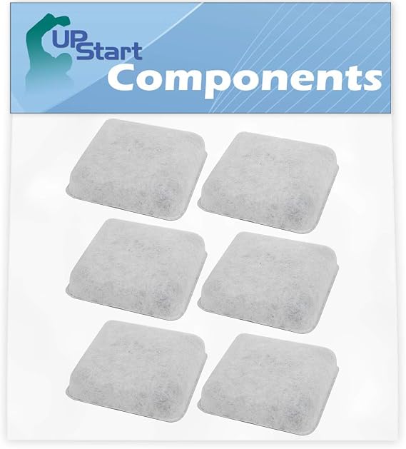 6x Pet Water Fountain Charcoal Filter for Petmate Replendish | Compatible with Petmate Water Fountain Filter - Gravity Waterer, Mason, Replendish Pet Fountain