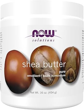 NOW Foods Solutions, Shea Butter, Skin Emollient, Seals in Moisture for Dry Rough Skin, 16-Ounce